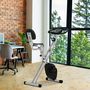Voir la diapositive 2 : HOMCOM Vélo d'appartement pliable - collaboration Aosom.fr x FFHandball - 8 niv. résistance magnétique réglable