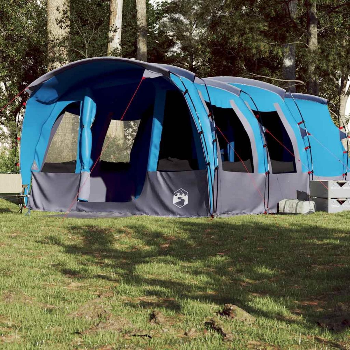 VIDAXL Tente familiale tunnel 8 personnes bleu impermeable