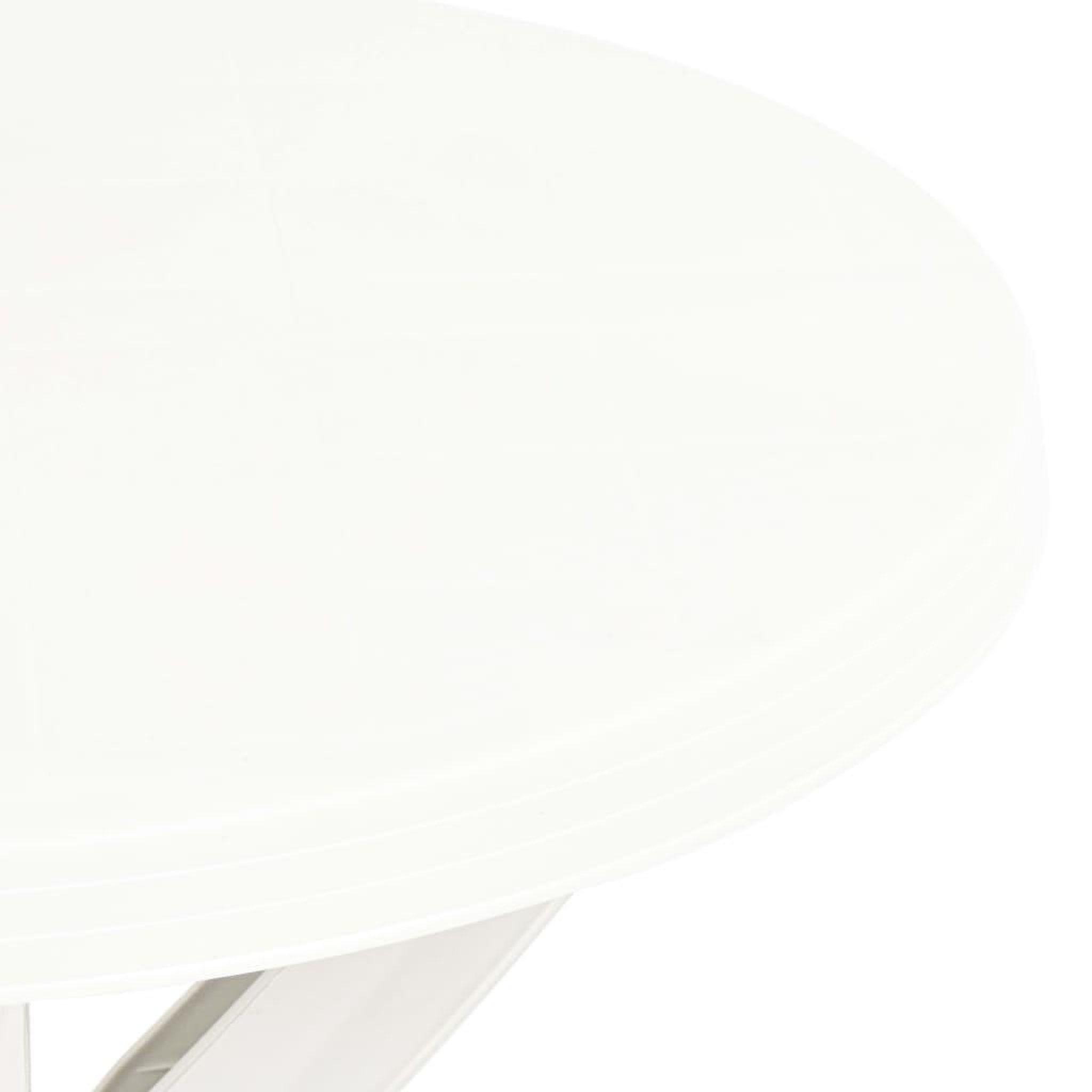Voir la diapositive 4 : VIDAXL Table de bistro Blanc Ø70 cm Plastique