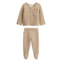 Voir la diapositive 1 : Petit Béguin Ensemble gilet et pantalon avec pieds bébé en tricot Hello Baby