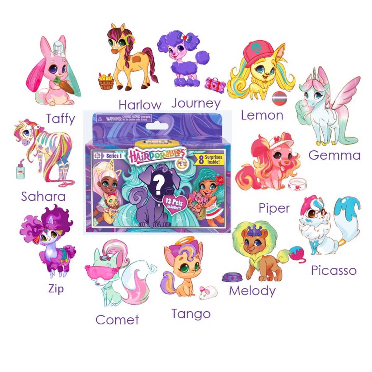 GIOCHI PREZIOSI Coffret Hairdorables pets et accessoires surprises - Série 1