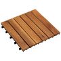 Voir la diapositive 2 : VIDAXL Tuiles de terrasse modele vertical 30 x 30 cm acacia 20 pcs