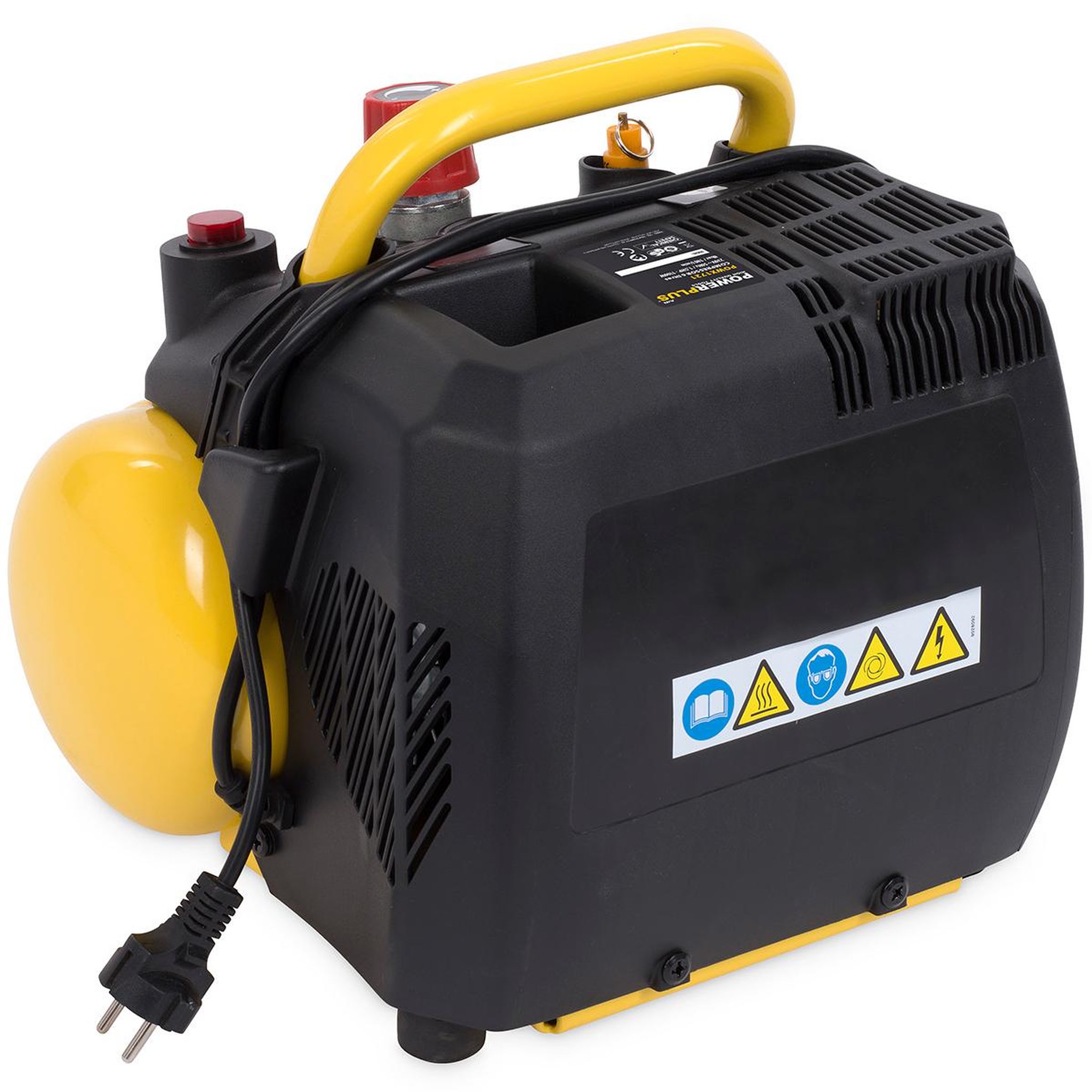 Voir la diapositive 2 : POWERPLUS Compresseur 1100w 6 litres Powerplus