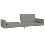 Voir la diapositive 5 : VIDAXL Canape-lit a 2 places avec deux oreillers Gris clair Velours