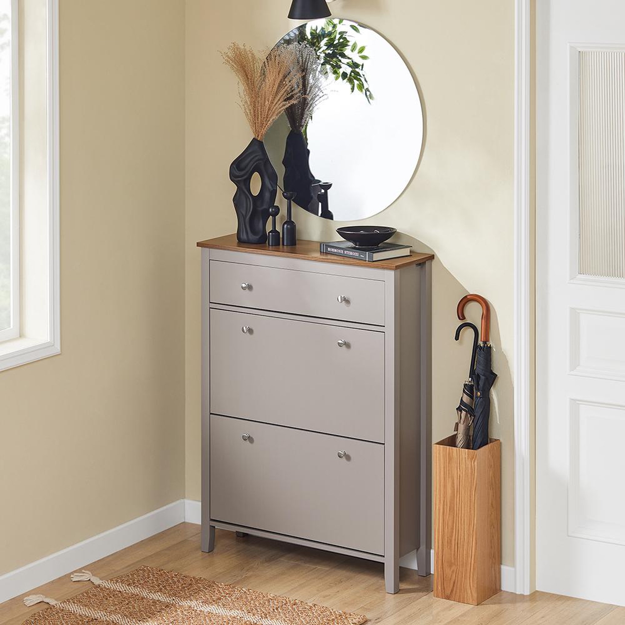Voir la diapositive 2 : SOBUY SoBuy - Meuble À Chaussures 3 portes - Moderne - FSR89