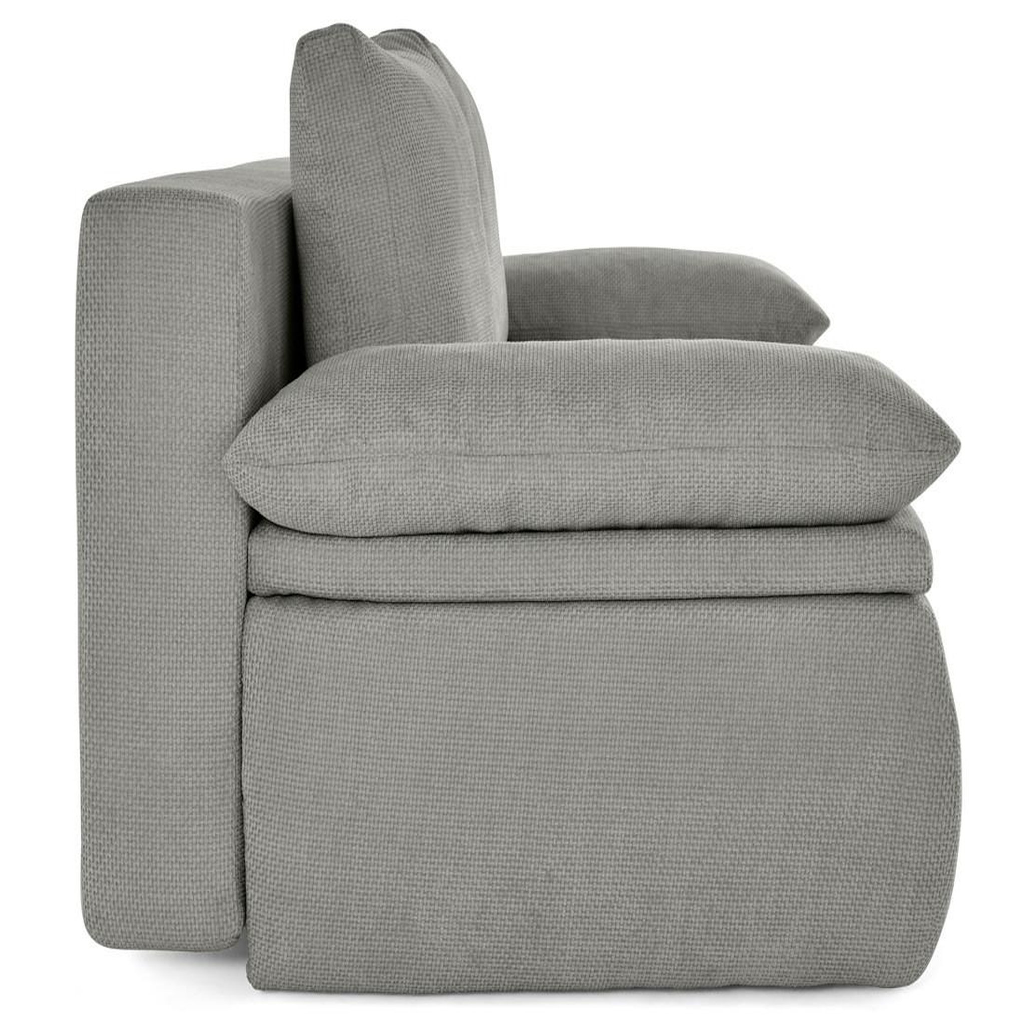 Voir la diapositive 5 : BEST MOBILIER Kurt - canapé 3 places convertible avec coffre en velours texturé