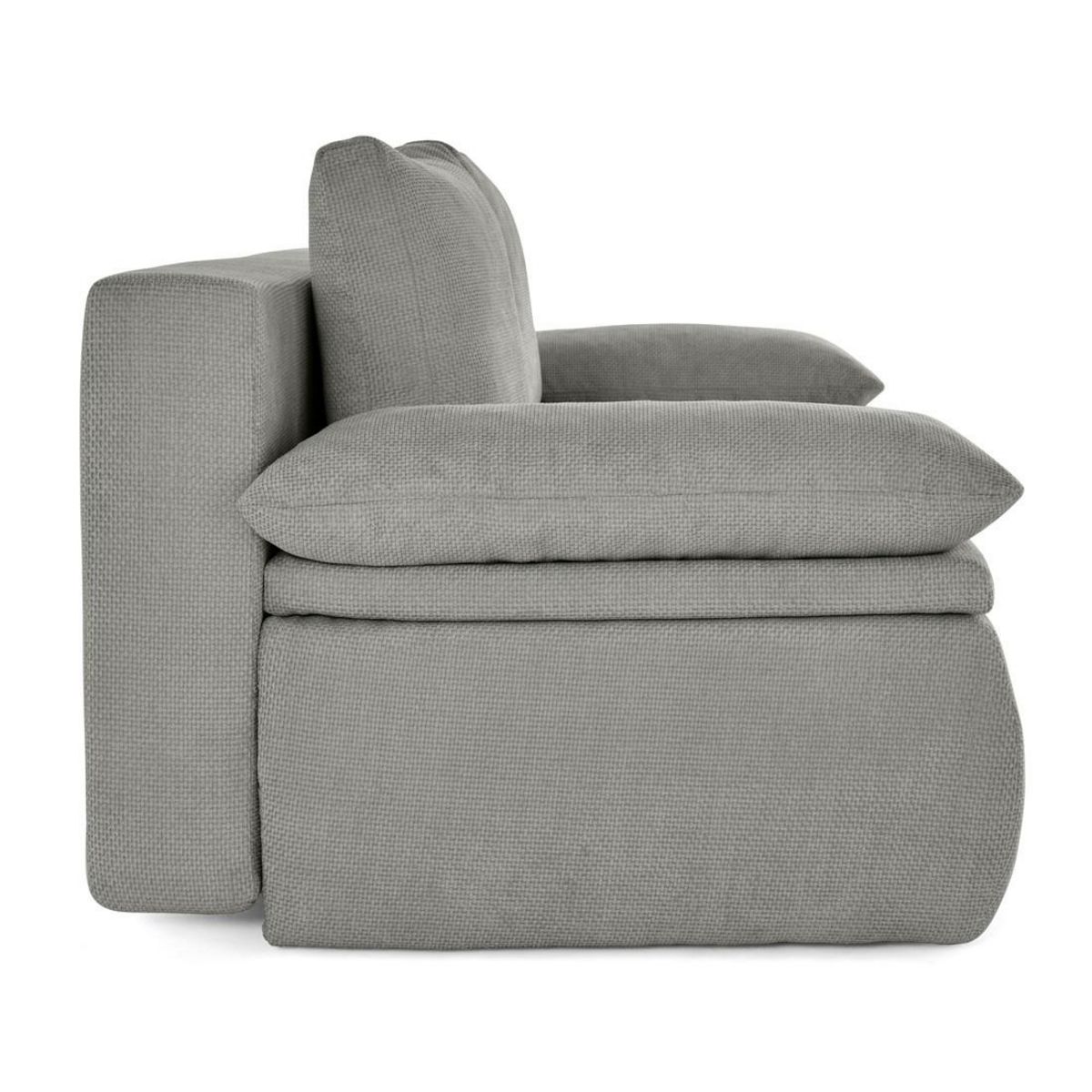 BEST MOBILIER Kurt - canapé 3 places convertible avec coffre en velours texturé