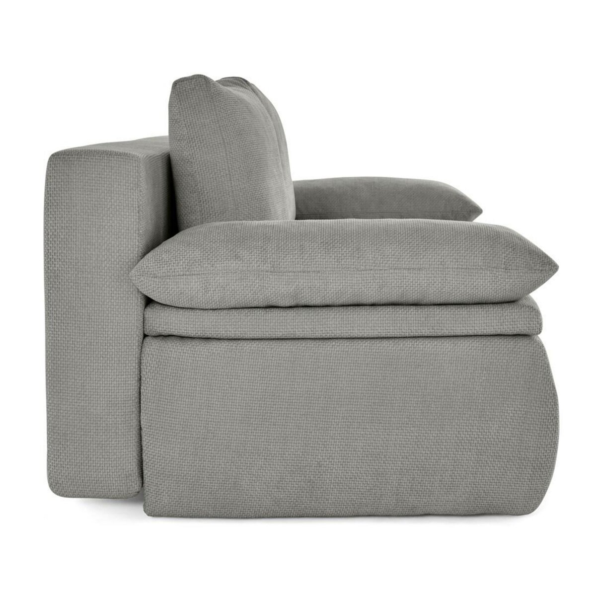 BEST MOBILIER Kurt - canapé 3 places convertible avec coffre en velours texturé