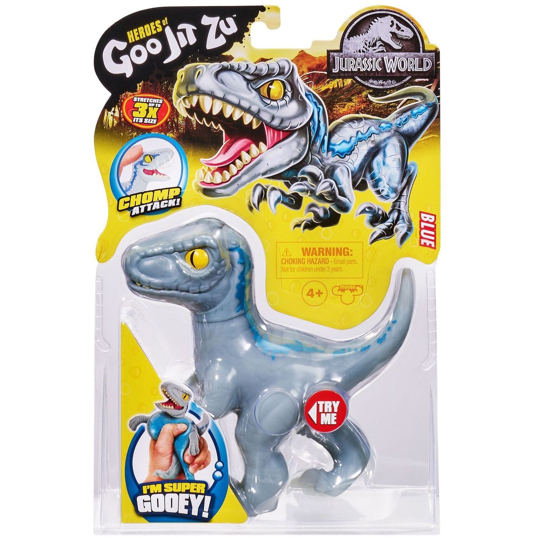Voir la diapositive 1 : MOOSE TOYS Figurines Dinosaure Jurassic World Dino Blue 14 cm Goo Jit Zu