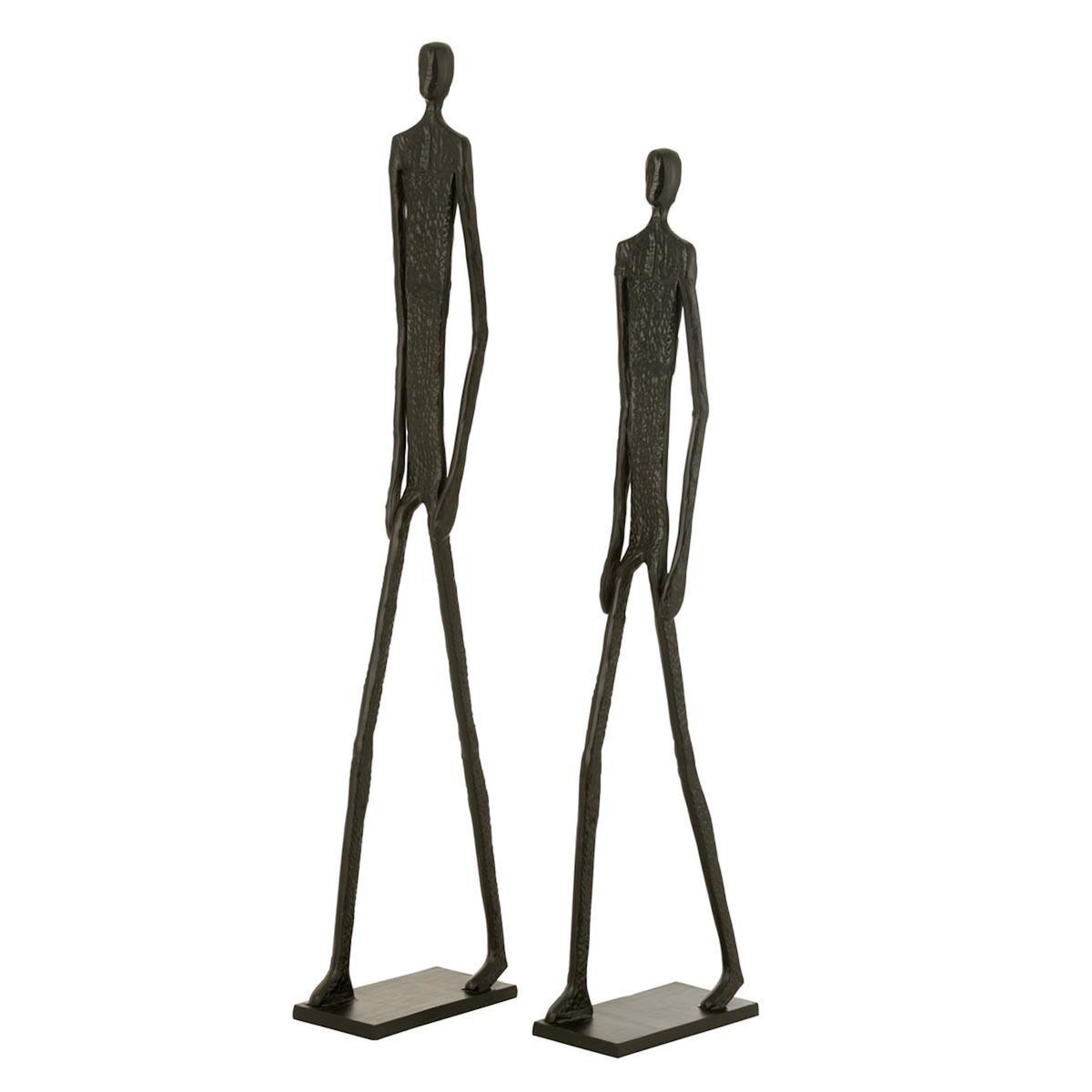 Paris Prix Lot de 2 Statues en Métal  Marche  150cm Noir