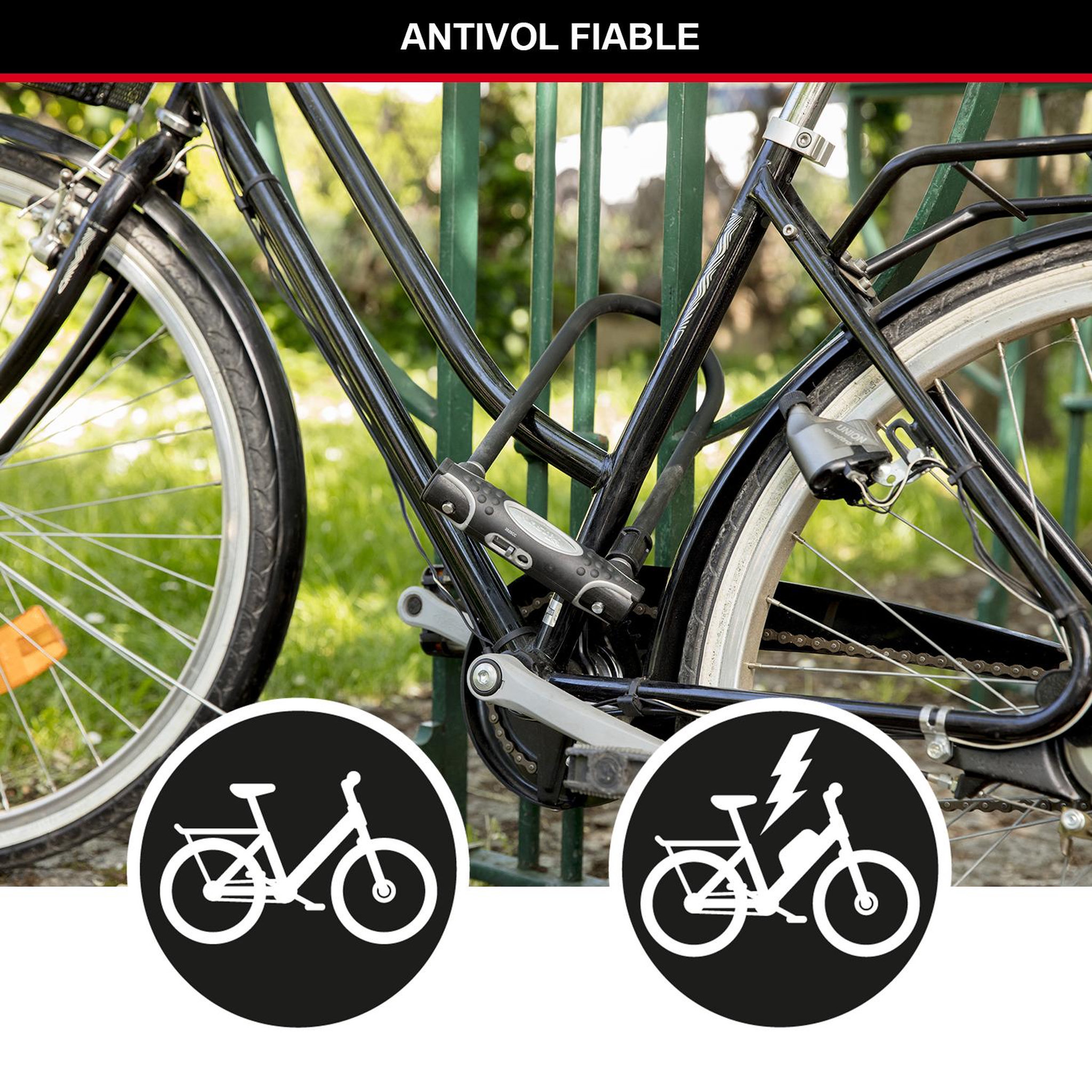 Voir la diapositive 2 : Master lock Antivol vélo u [a clé] [support de vélo universel] [antivol certifié] [modèle xl] 8195eurdprocolw