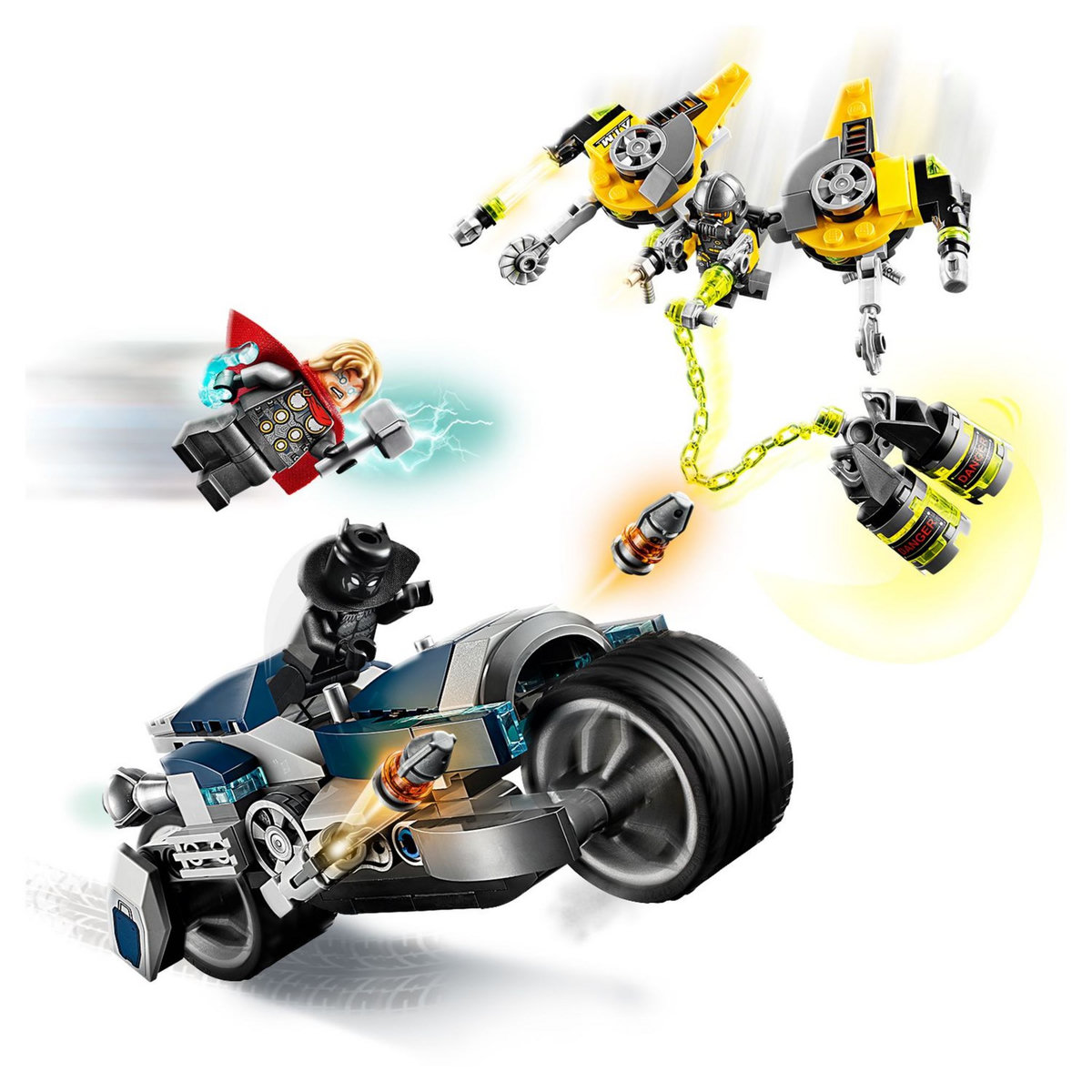 LEGO Super Héros Marvel 76142 - L'Attaque du Speeder Bike des Avengers 