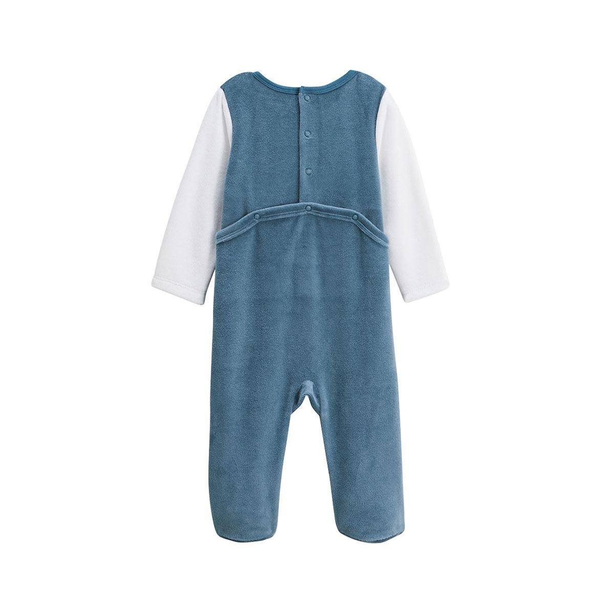 Petit Béguin Pyjama bébé en velours Tao
