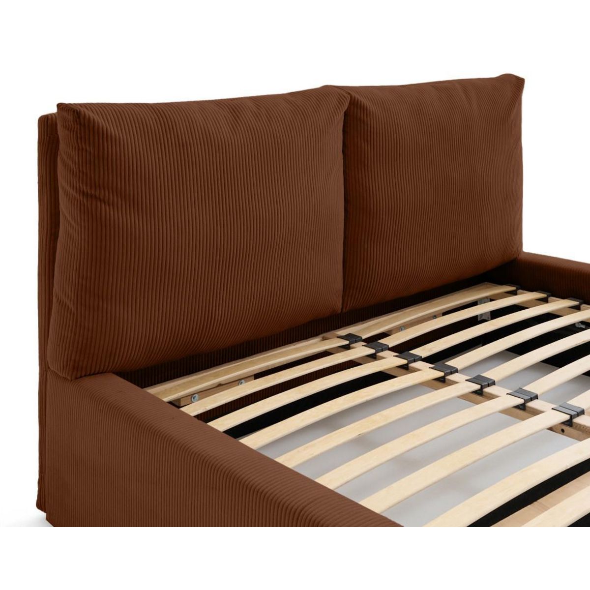 LISA DESIGN Pivoine - lit coffre - 140x190 - en velours côtelé - sommier inclus