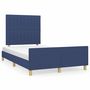 Voir la diapositive 2 : VIDAXL Cadre de lit sans matelas bleu 120x200 cm tissu