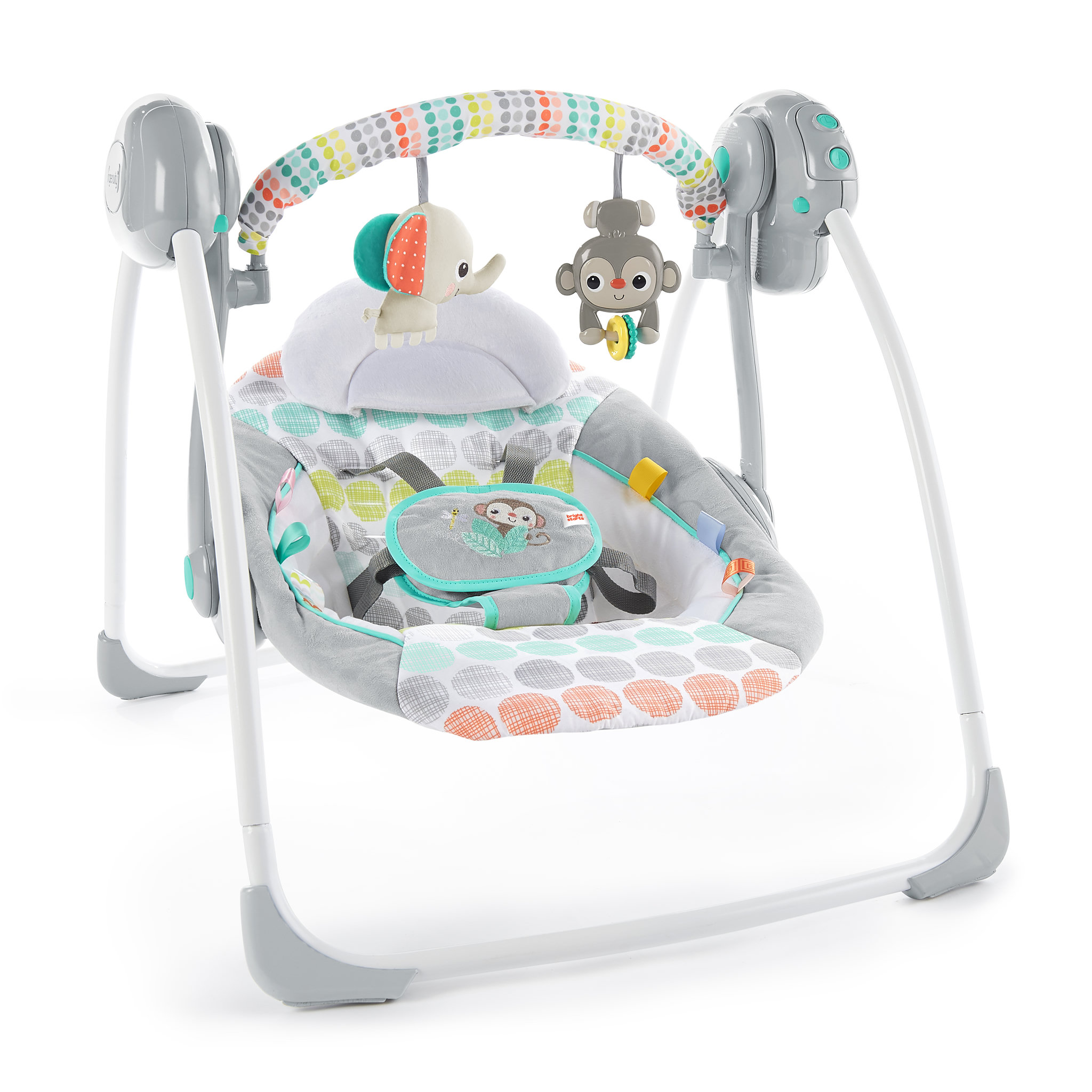 Voir la diapositive 1 : Bright Starts Transat balancelle compact Whimsical Wild