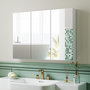 Voir la diapositive 2 : HOMCOM Armoire miroir murale salle de bain design 3 portes 4 étagères  91 x 11 x 65 cm blanc