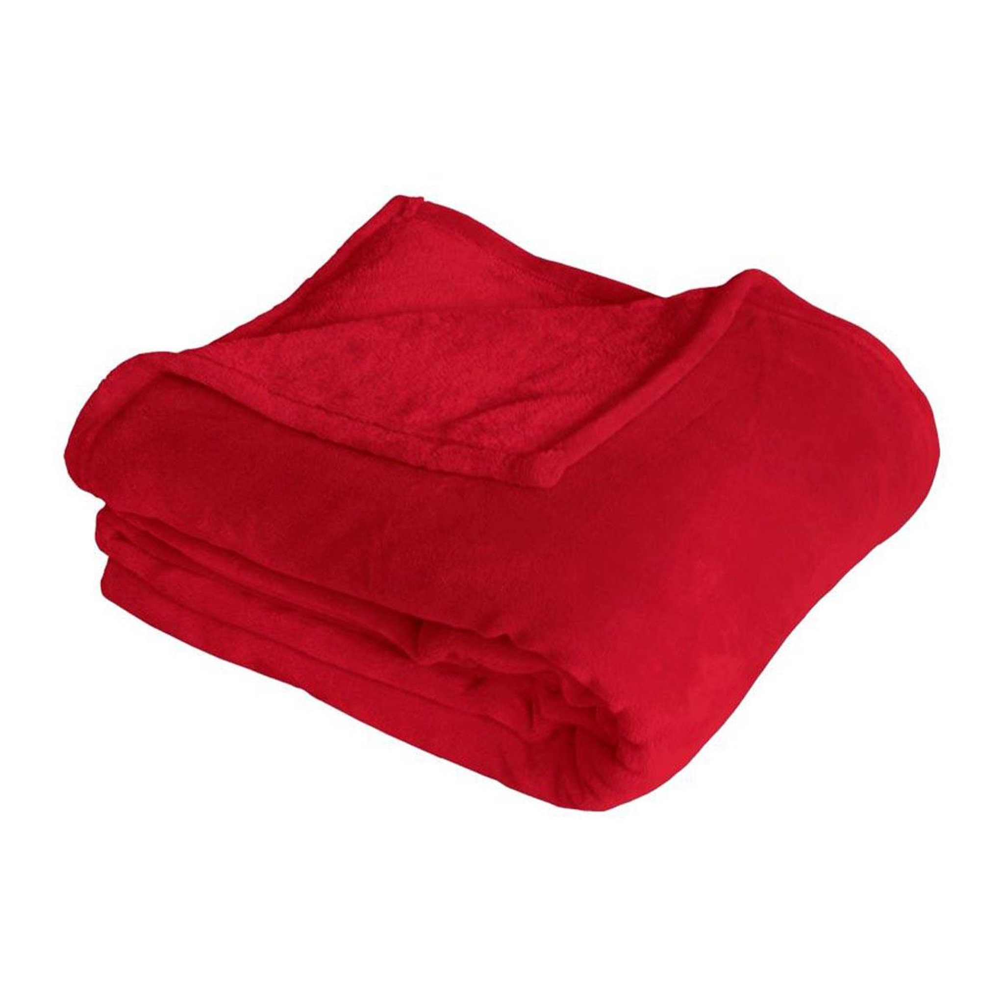 ENJOY HOME Plaid polaire uni  coral fleece  125x150cm rouge