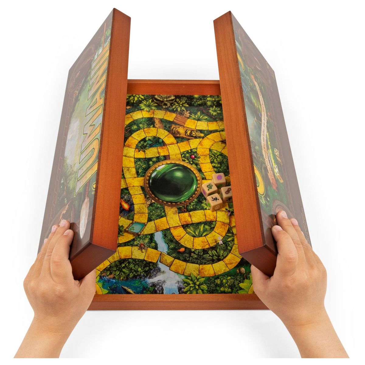 SPIN MASTER Jeu de société - Jumanji plateau bois rétro - nouvelle édition