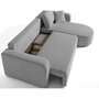 Voir la diapositive 3 : BEST MOBILIER Miro - canapé d'angle réversible - 4 places - convertible avec coffre - en velours texturé