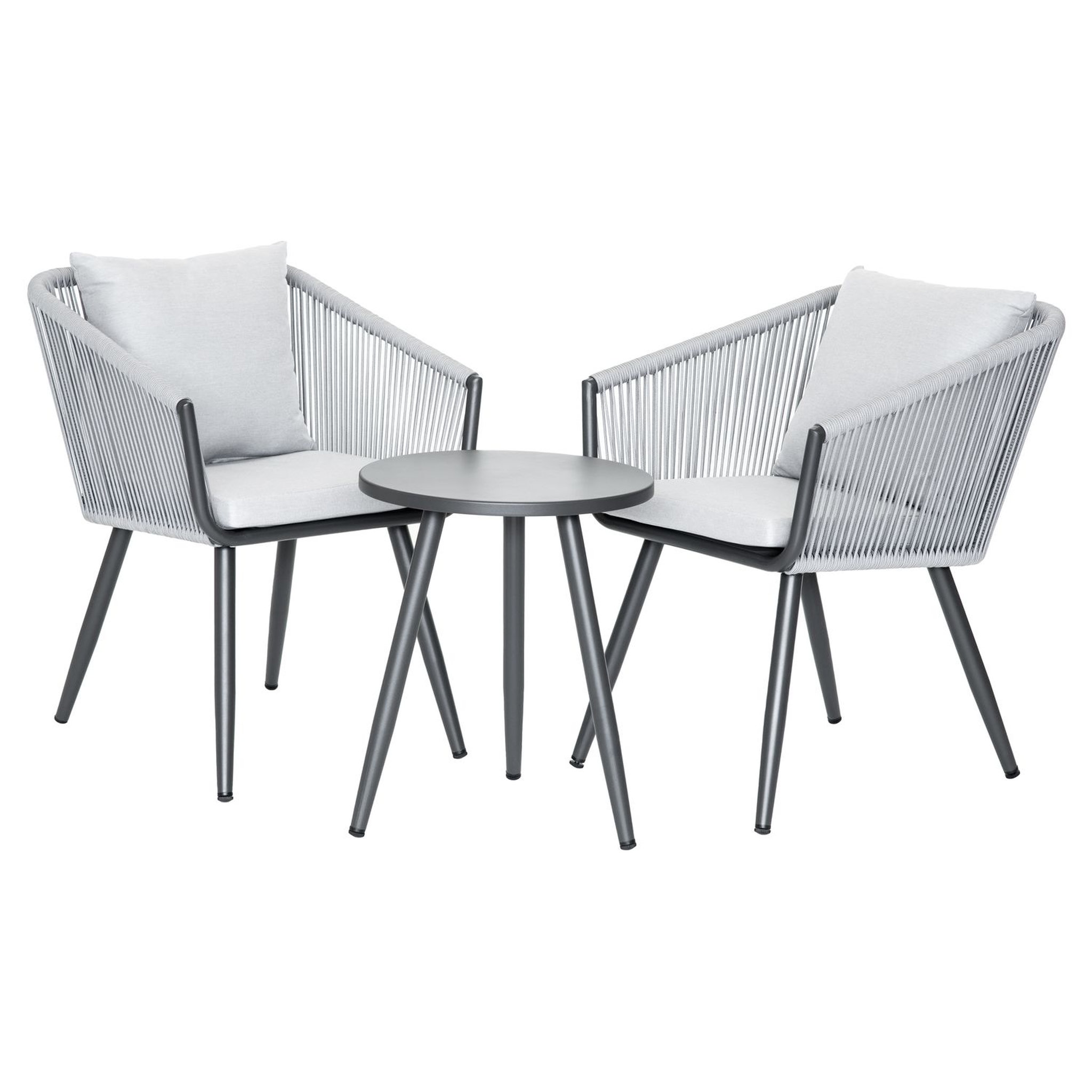 Voir la diapositive 5 : JARDILINE Salon bas de jardin - 2 places - Aluminium - Gris - AMORGOS