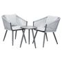Voir la diapositive 5 : JARDILINE Salon bas de jardin - 2 places - Aluminium - Gris - AMORGOS