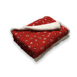 SOLEIL D'OCRE Plaid polaire imprimé et sherpa COEUR Rouge 120X160 cm