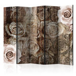 Paris Prix Paravent 5 Volets  Old Wood & Roses  172x225cm