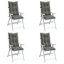 Voir la diapositive 1 : VIDAXL Coussins de chaise a dossier haut lot de 4 gris fonce melange