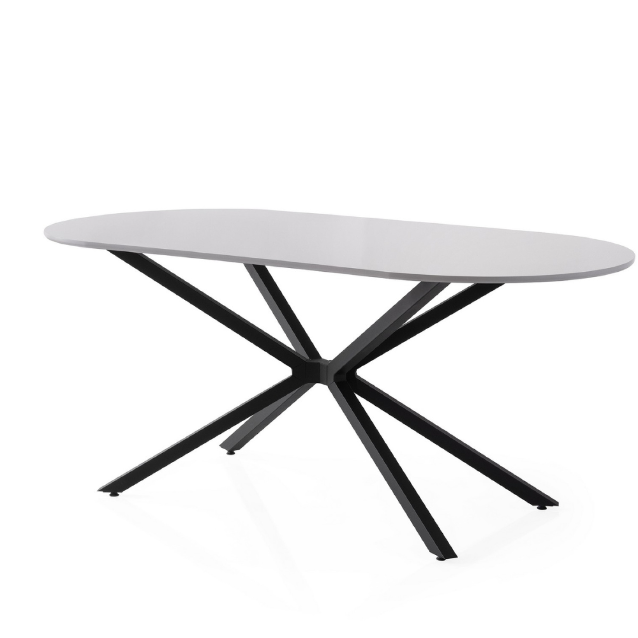 Voir la diapositive 6 : CONCEPT USINE Table à manger 6 personnes gris et noir 180 cm karvia