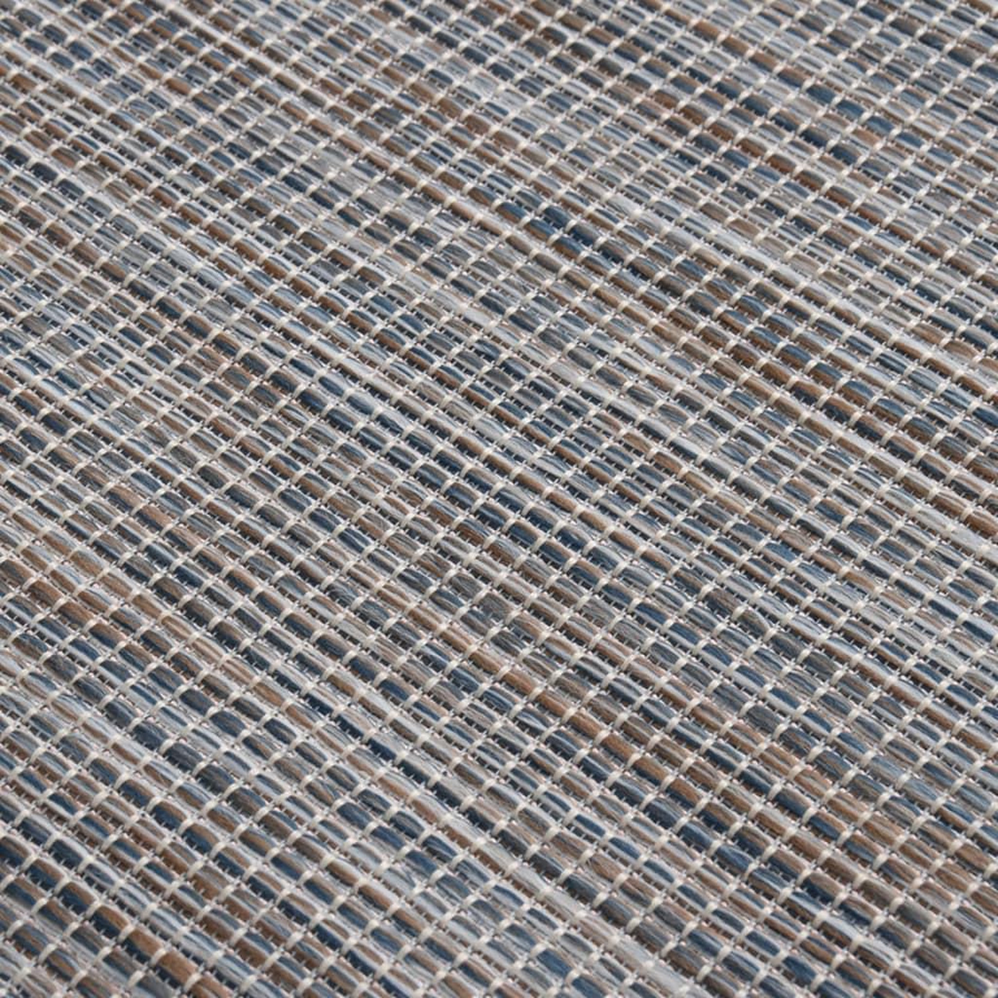 Voir la diapositive 5 : VIDAXL Tapis a tissage plat d'exterieur 80x150 cm Marron et bleu