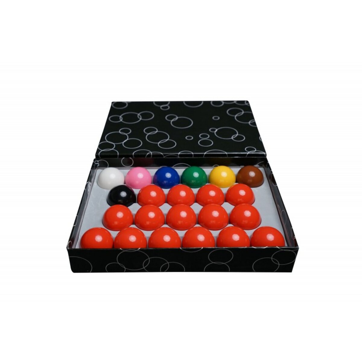 JT2D Set de 22 Boules de Billard Snooker en résine 52,4mm - 15 boules rouges et 7 mulitcolores