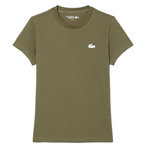 Lacoste T-Shirt Kaki Femme Lacoste TF9246. Coloris disponibles : Vert
