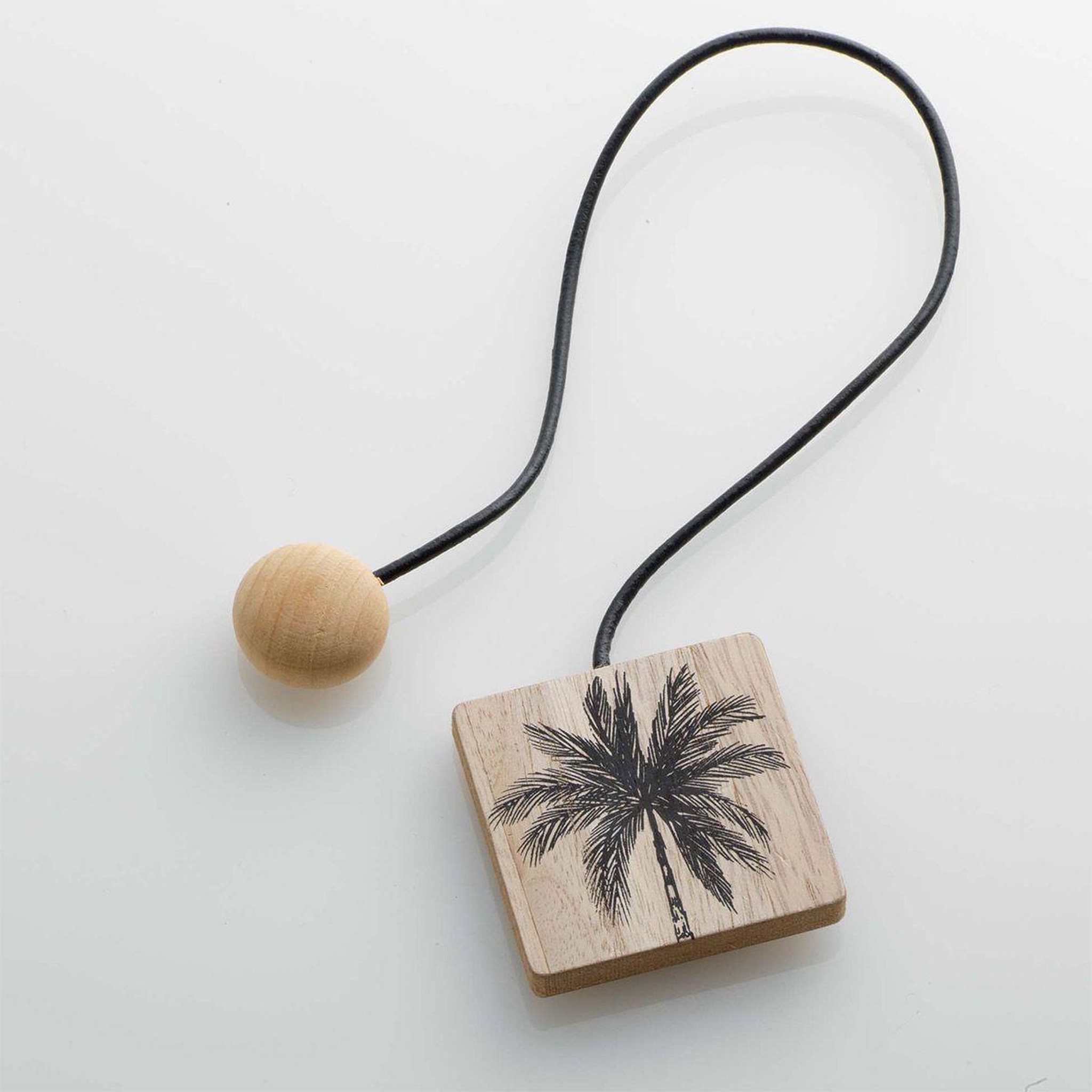 Voir la diapositive 2 : Douceur d'Intérieur Embrasse de rideau aimantée  cycas  43cm noir