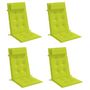 Voir la diapositive 3 : VIDAXL Coussins de chaise a dossier haut lot de 4 vert vif