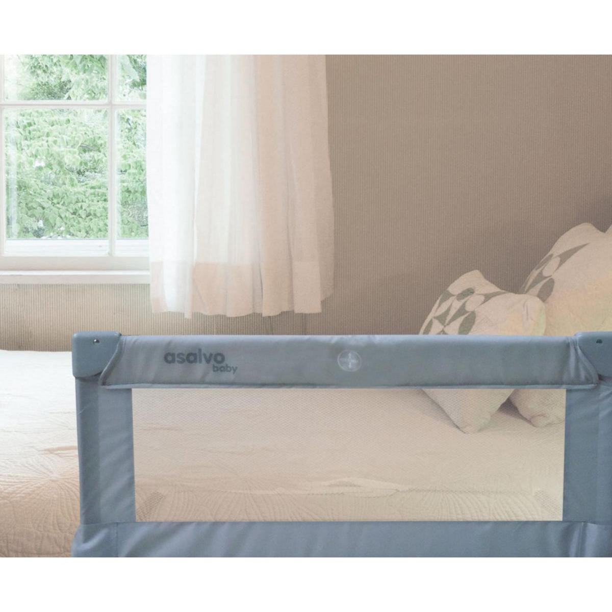 Asalvo Rail de lit 90 cm - couleur gris