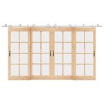 VIDAXL Kit fixation porte coulissante 400 cm Acier inoxydable Argente