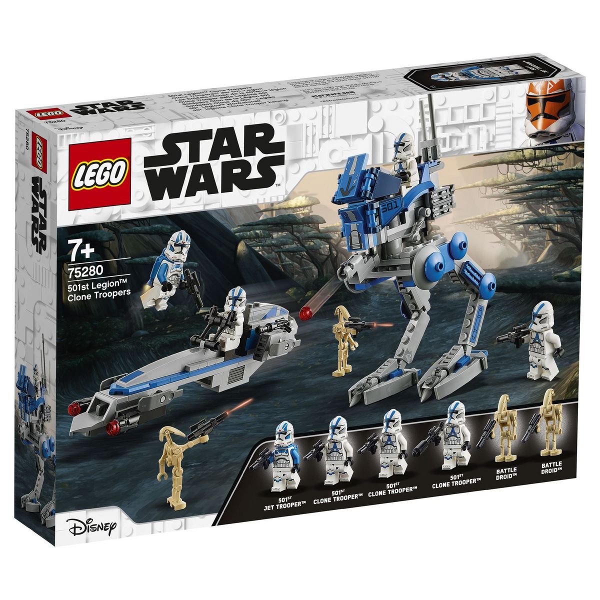 LEGO Star Wars 75280 - Les Clone troopers de la 501ème légion et Marcheur AT-RT