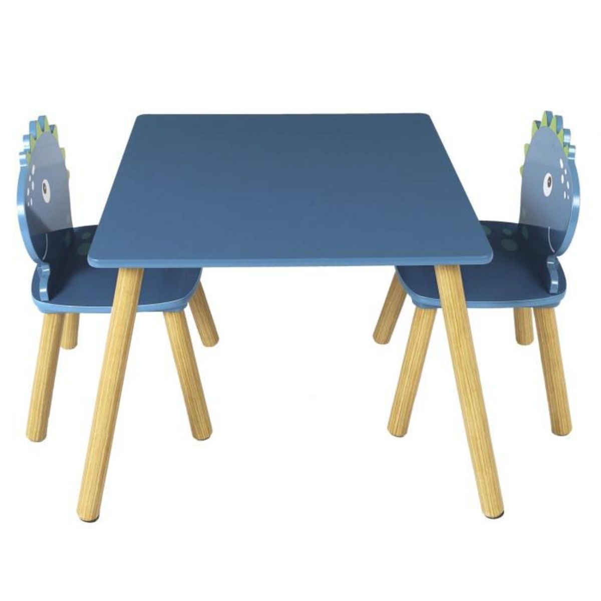 Paris Prix Table & 2 Chaises Enfant  Dino  55cm Bleu