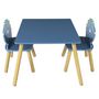Voir la diapositive 3 : Paris Prix Table & 2 Chaises Enfant  Dino  55cm Bleu
