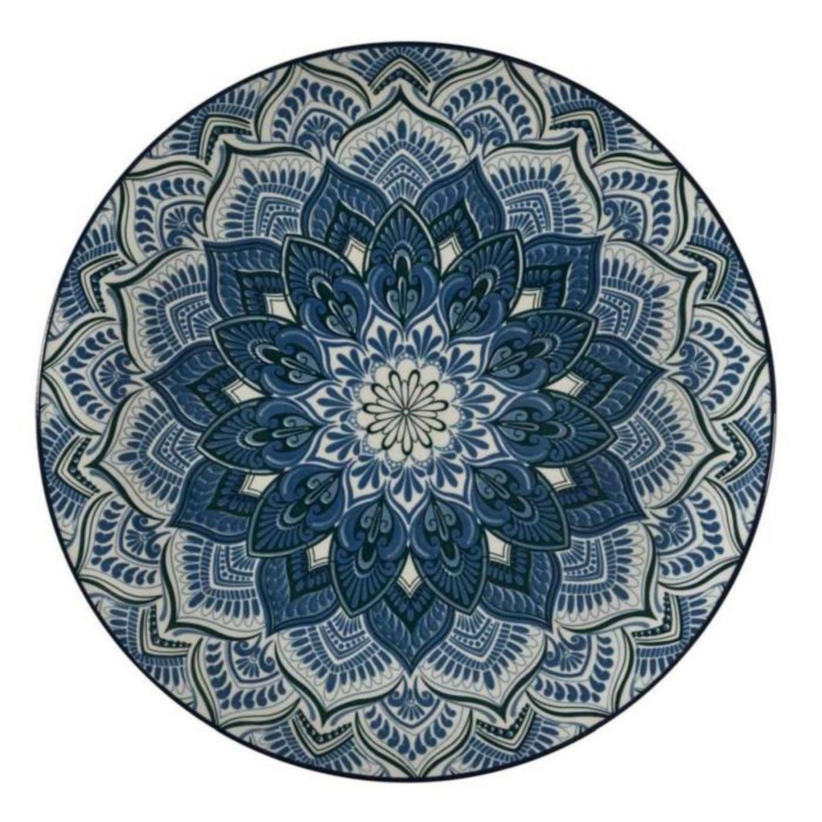 Paris Prix Service de Table 12 Pièces  Mandala  27cm Bleu