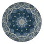 Voir la diapositive 5 : Paris Prix Service de Table 12 Pièces  Mandala  27cm Bleu