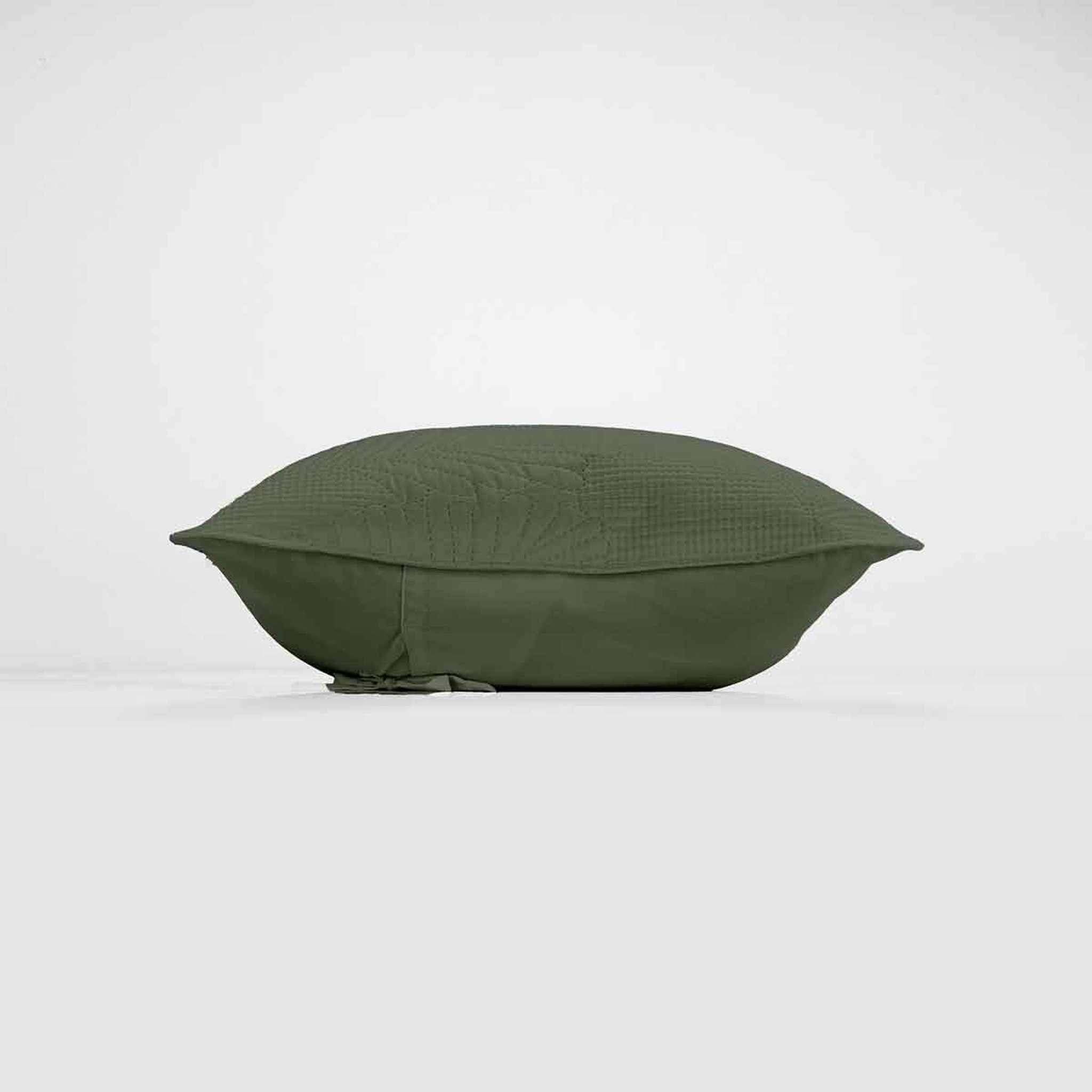Voir la diapositive 2 : Douceur d'Intérieur Housse de coussin  palombine  40x40cm kaki
