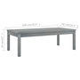 Voir la diapositive 6 : VIDAXL Table basse 100x50x33 cm Gris Bois d'acacia solide