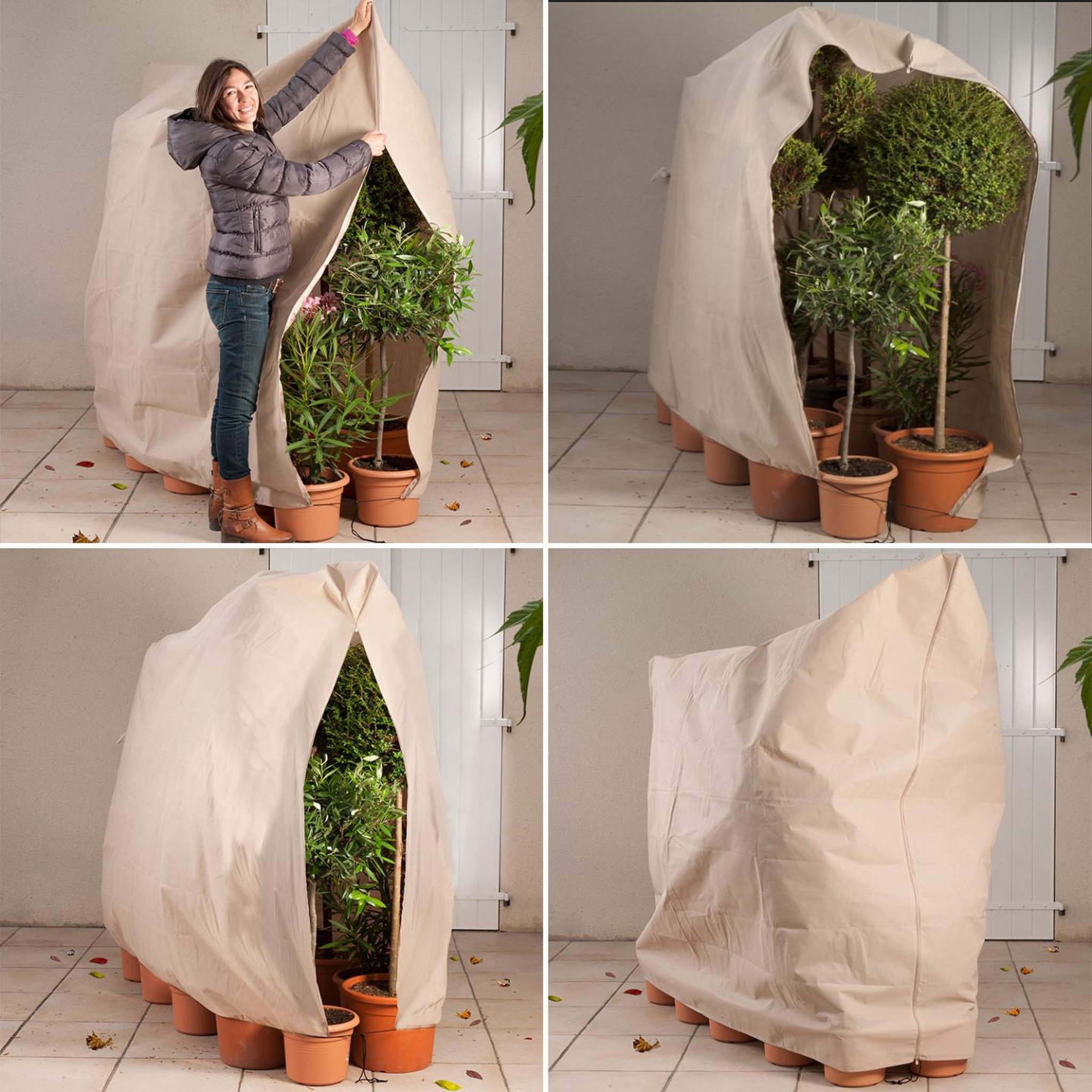 Voir la diapositive 5 : ID MARKET Housse d'hivernage pour plante et arbuste 200 x 240 cm