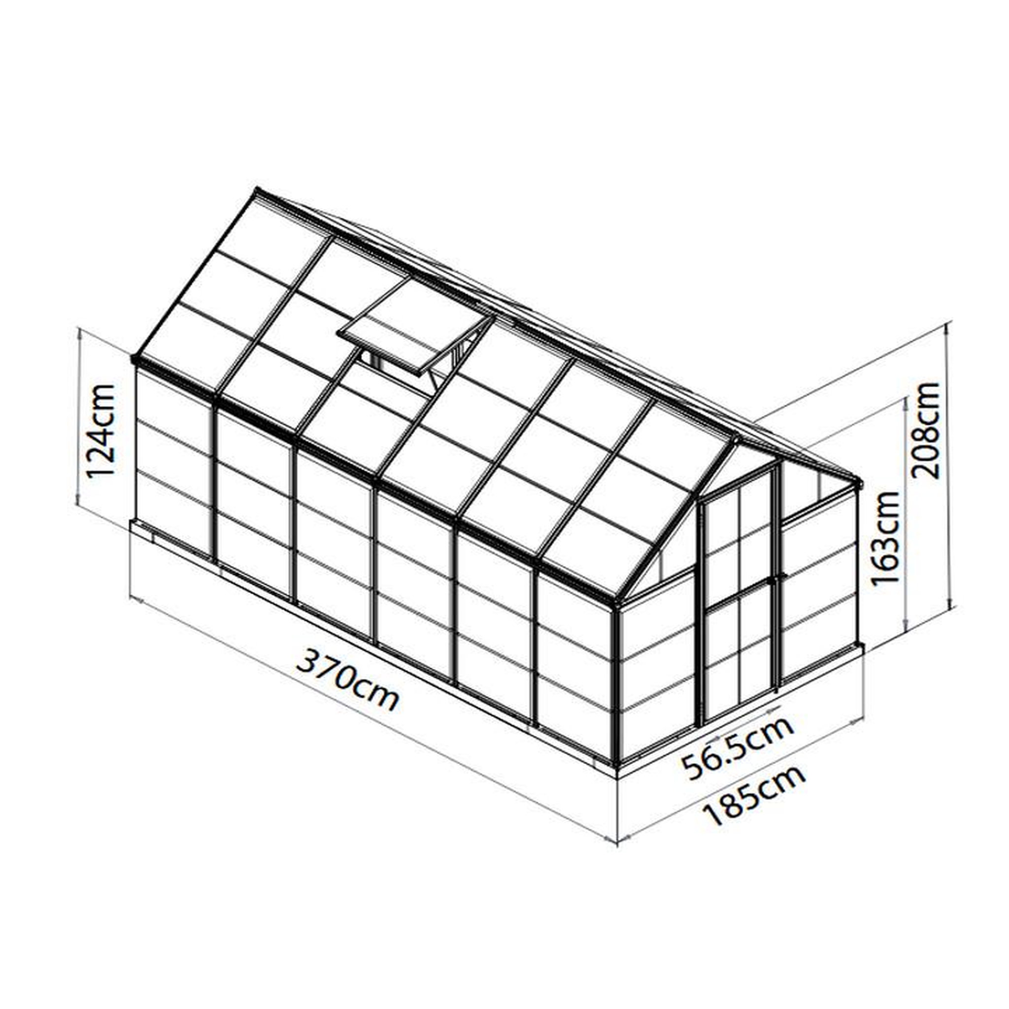 Voir la diapositive 2 : Palram Serre de jardin 6.8m² argent - 701780
