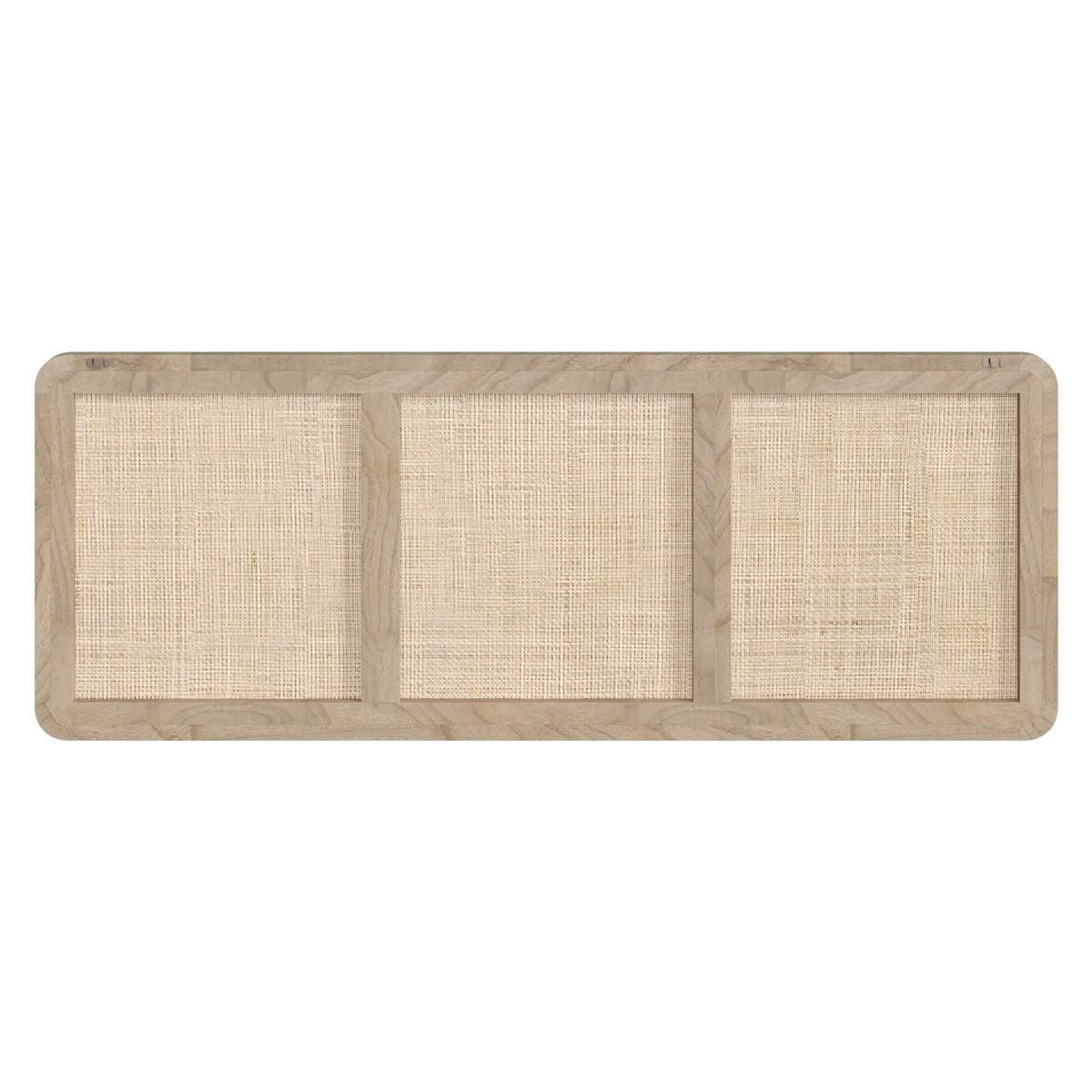 Rendez vous déco Tête de lit à suspendre en bois et cannage 140 cm - Khao