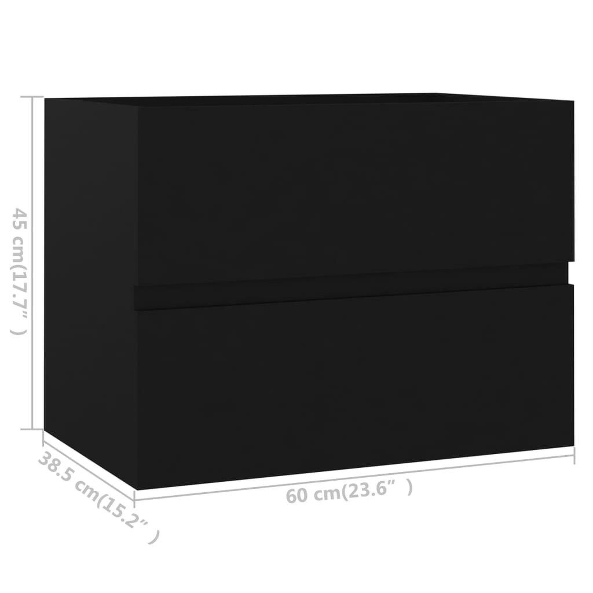 Voir la diapositive 6 : VIDAXL Armoire d'evier avec lavabo integre Noir Agglomere