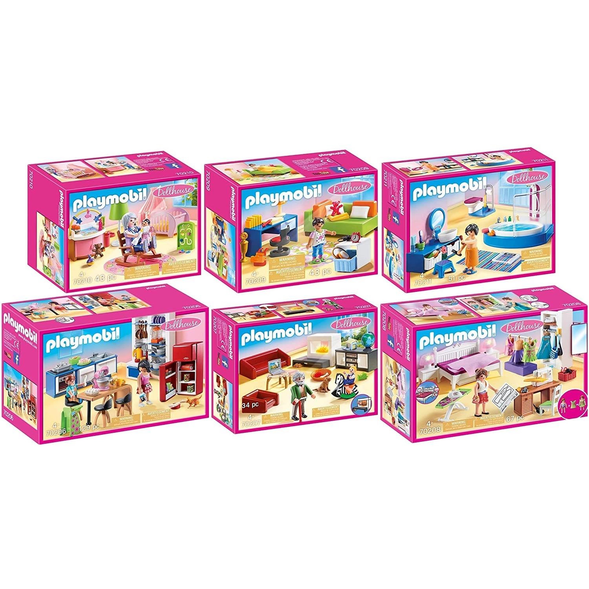 PLAYMOBIL Dollhouse – 70206+70207+70208+70209+70210+70211