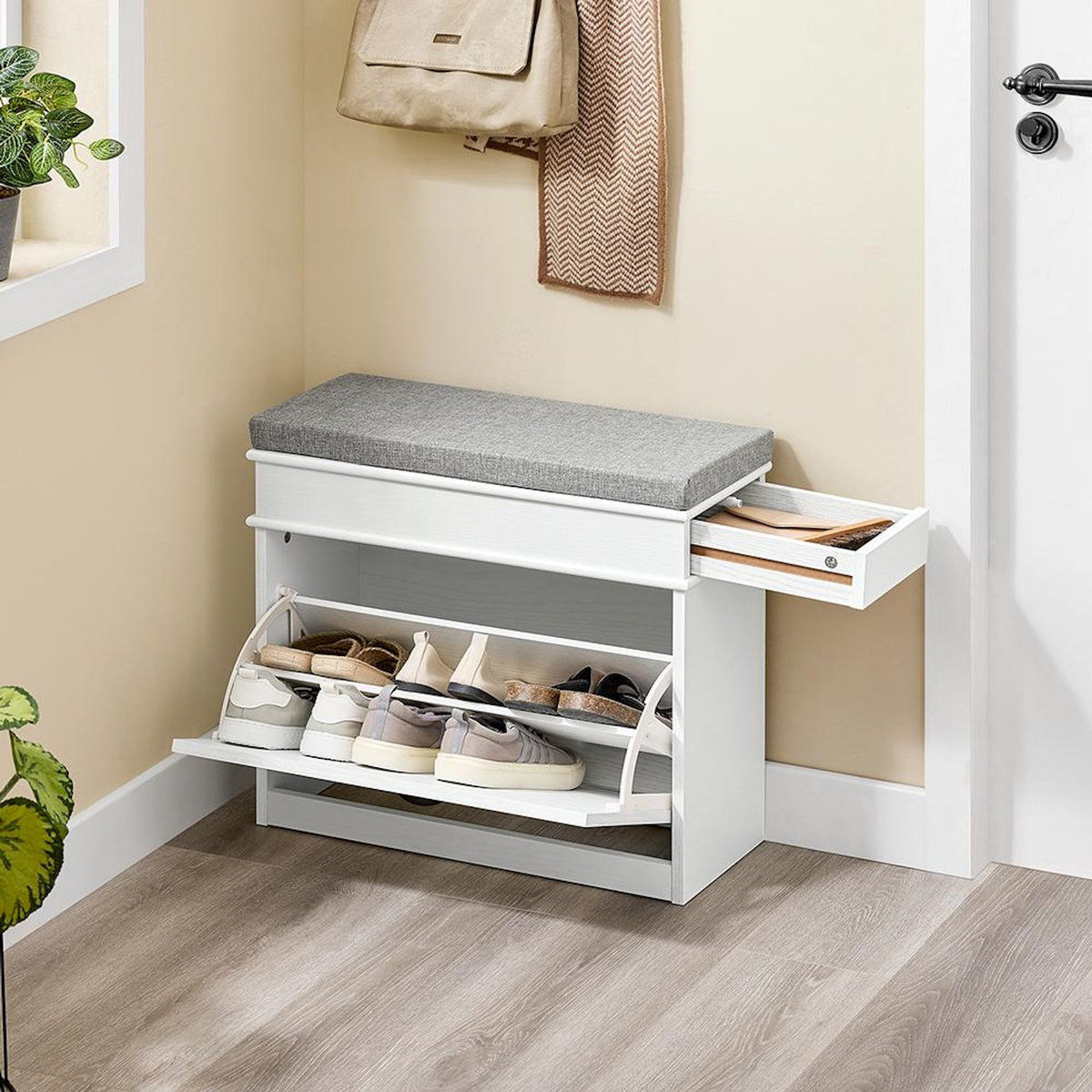 SOBUY SoBuy - Banc de Rangement à Chaussures avec Un Tiroir - Classique - FSR82-K